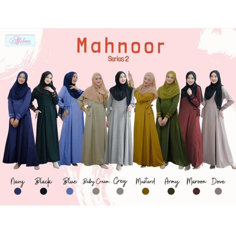 Gamis dewasa mahnoor by Afsheen
