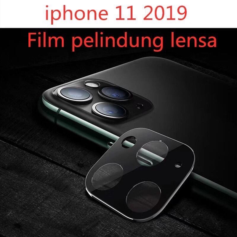 Tempered Glass Pelindung Lensa Kamera Belakang +Ring Metal untuk Iphone 11 , 11 PRO, 11 PRO MAX 2019