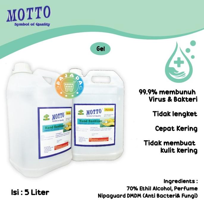 Motto Hand Sanitizer Gel 5 Liter Terbaru