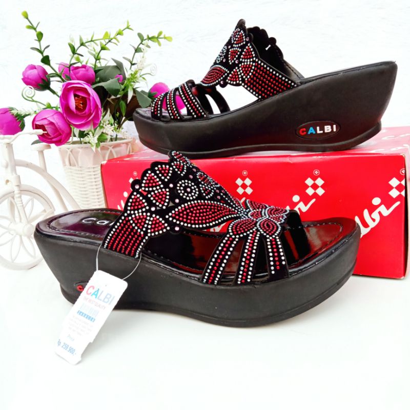 Sandal Wanita Wedges Calbi Model Terbaru Harga Promo Grosiran