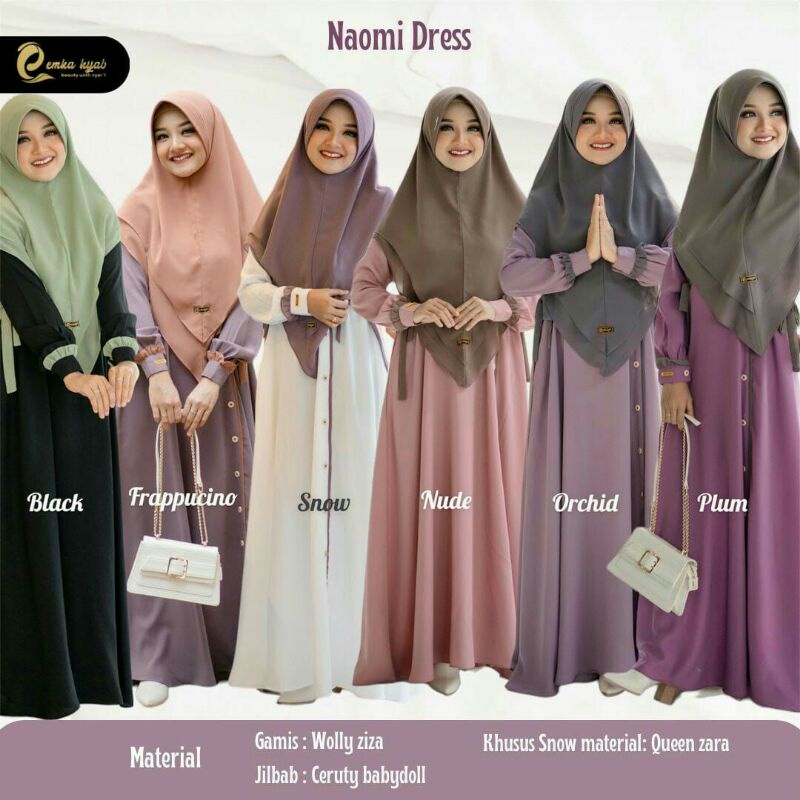 Naomi Dress Set Khimar by Emka Hijab