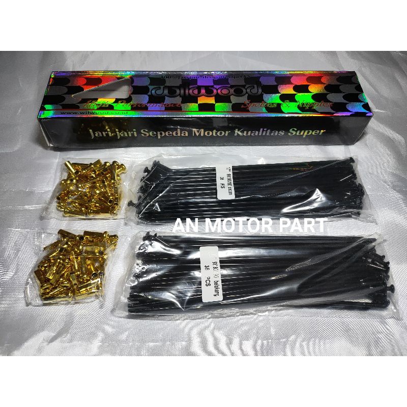 JARI JARI RUJI CRF RUJI CRF RING 17 HOLE 36 SET DEPAN BELAKANG HITAM GOLD WILWOOD