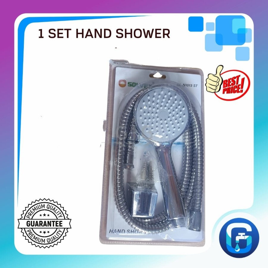 Set Hand shower A Shower Mandi warna crome Premium Quality - Solvex