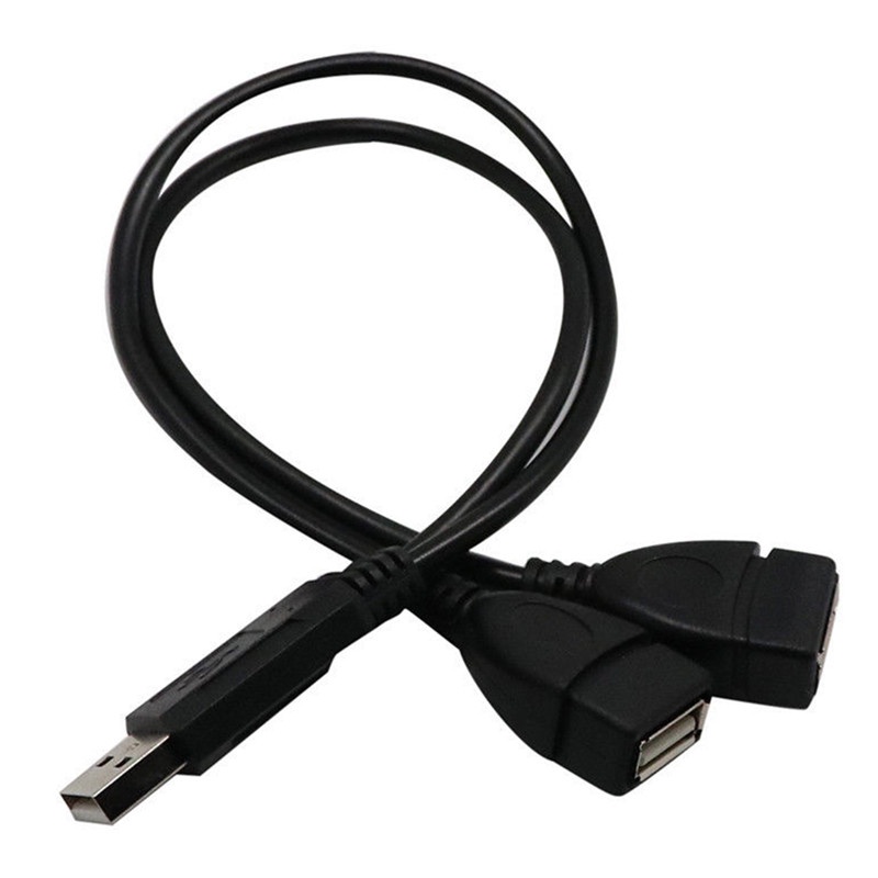 Kabel Adapter Splitter Y USB 2.0 A Male Ke 2 Dual Female Jack Hub