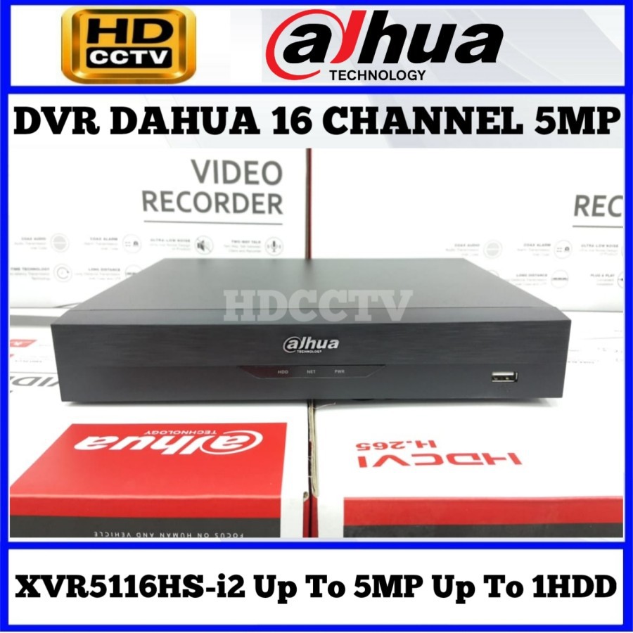 DVR 16 CHANNEL DAHUA XVR5116HS-i2 pentabrid up to 5MP GARANSI 2 TAHUAN