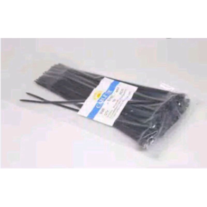 kabel Ties ukuran 3,6 mm x 200 mm hitam / putih nilon kabel tie 1 plastik 100 pc