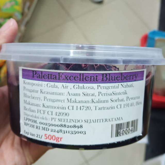 

PALETTA EXCELLENT rasa Blueberry / strawberry 500 gr - isian - selai roti - surabaya - filling