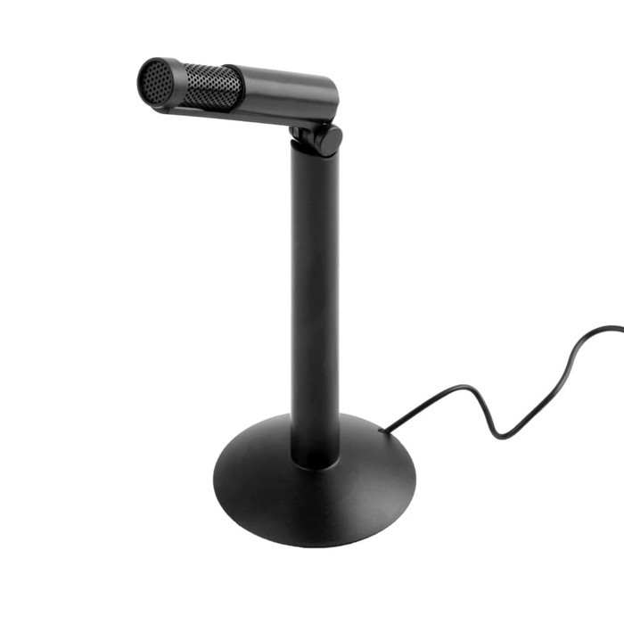 Microphone Mikrofon Gaming Meja Laptop 3.5mm Stand Desktop Mic Youtube Pod Cast Podcast
