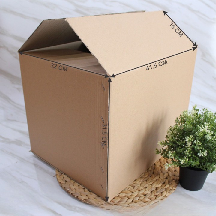 

kardus packing isi 5 pcs dus coklat polos ukuran 41x32x31 cm kotak hampers barang barang (packing)