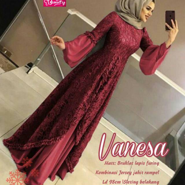 vanesa dress/gamis vanesa