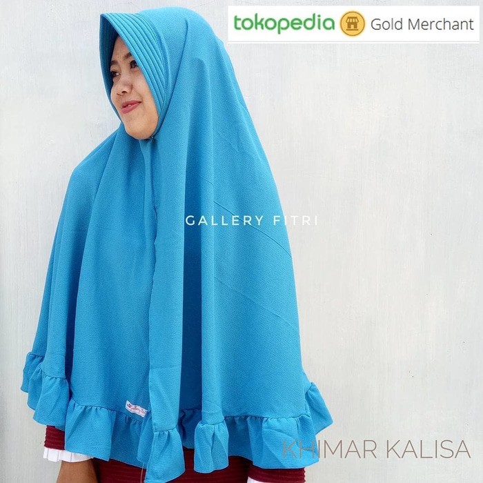 Dijual Khimar Khalisa   Hijab Lebar Syari   Pet Jilbab Antem Anti Tembem Murah