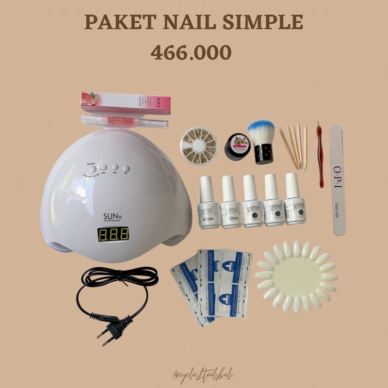 PAKET NAIL SIMPLE PAKET USAHA NAIL GEL  NAIL ART