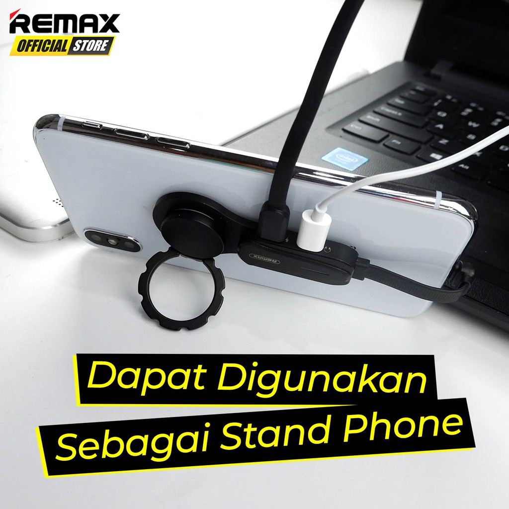 Remax RL-LA08i Audio Adapter With Ring Garansi Resmi / Audio Adapter iPhone