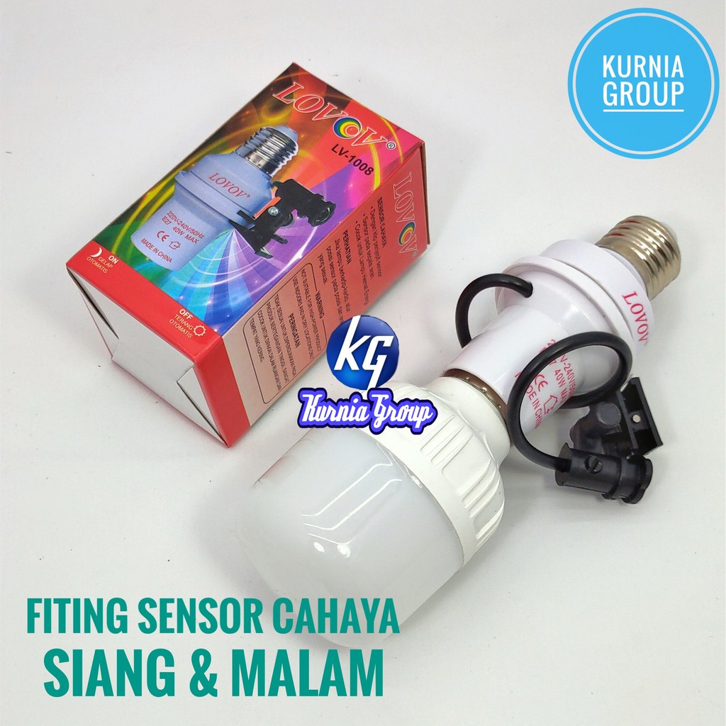 FITING SENSOR CAHAYA SAKLAR LAMPU OTOMATIS NYALA SIANG MALAM UNTUK TERAS PHOTO CELL FOTOCEL TERMURAH