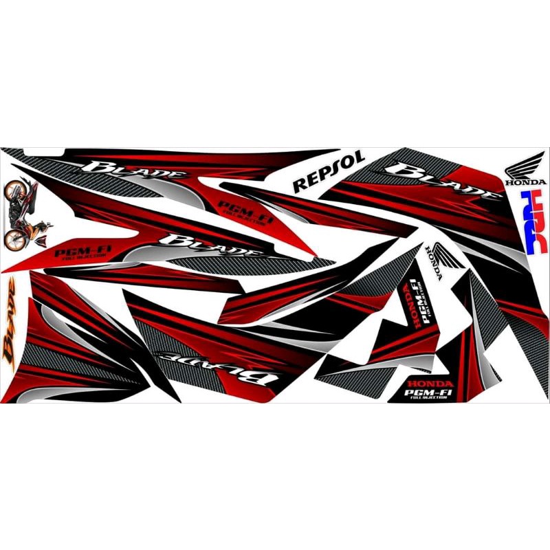STRIPING VAREASI MOTOR HONDA BLADE 125 TAHUN 2014