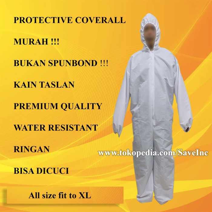  Baju  APD  Kain Taslan Non Spunbond Waterproof Anti Air 