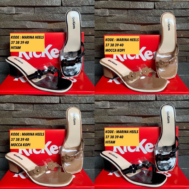SANDAL SLOP HIGHHEELS JELLY BUNGA TRANSPARAN HAK ANDIN WANITA MARINA HEELS 2