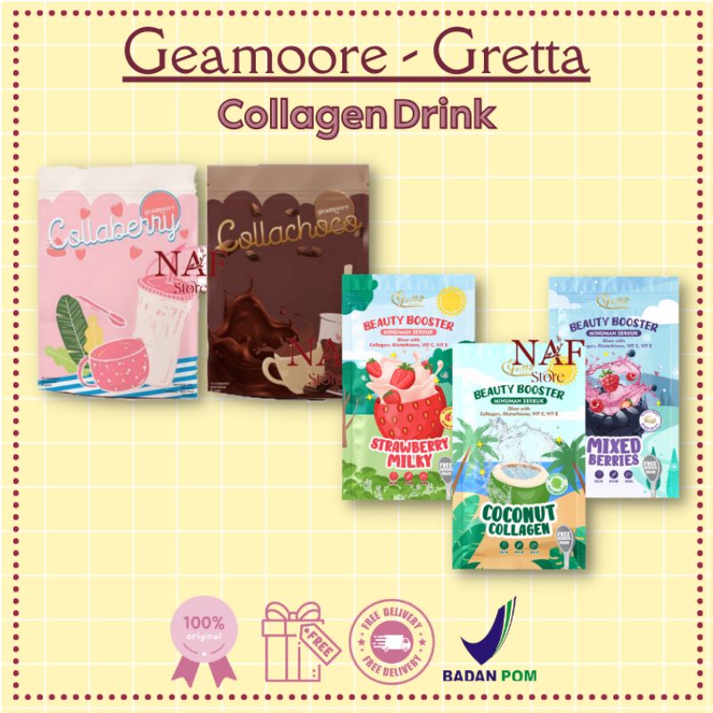 [BUY 1 GET 1 GIFT] GEAMOORE COLLAGEN DRINK / GRETTA COLLAGEN / GRETTA GLOW COLLAGEN / GEAMOORE COLLA