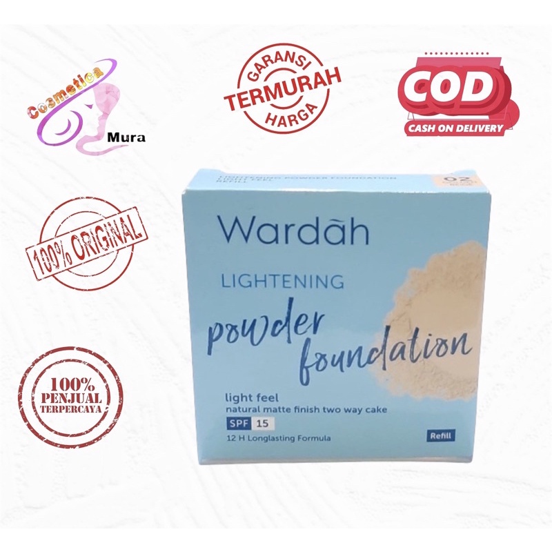 [hati2 kw ] Lengkap nomor / [ refill ] terbaru // wardah lightening powder foundation two way cake / bedak padat