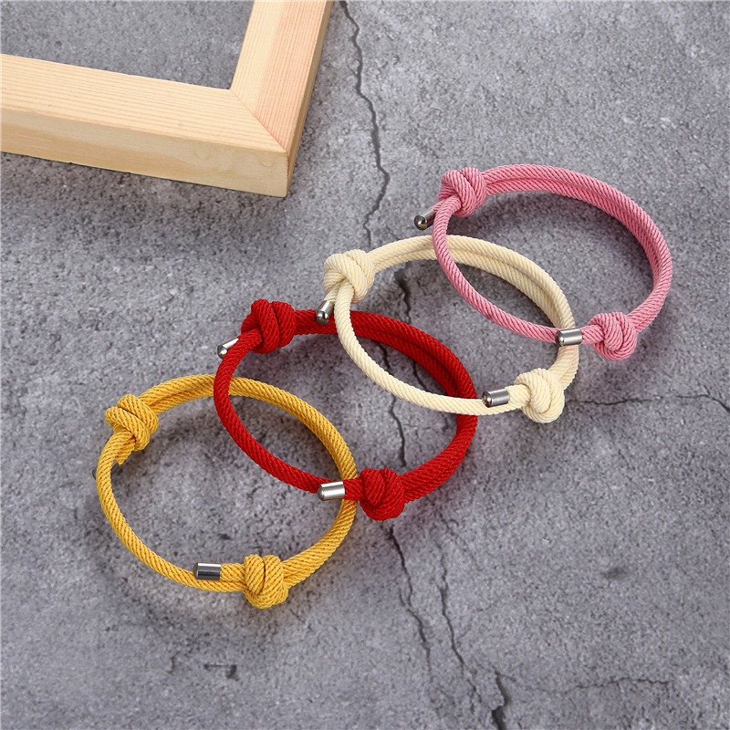 Handmade woven Jin Gang simpul merah tali gelang tahun lahir Truelove Simpul pecinta Merah membawa t