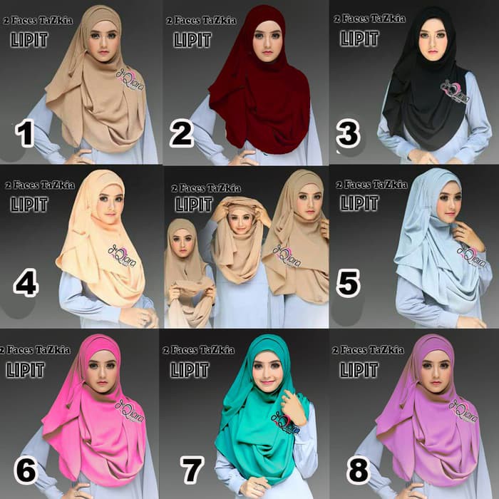 [FLASH SALE] kerudung pashmina instan taskia lipit