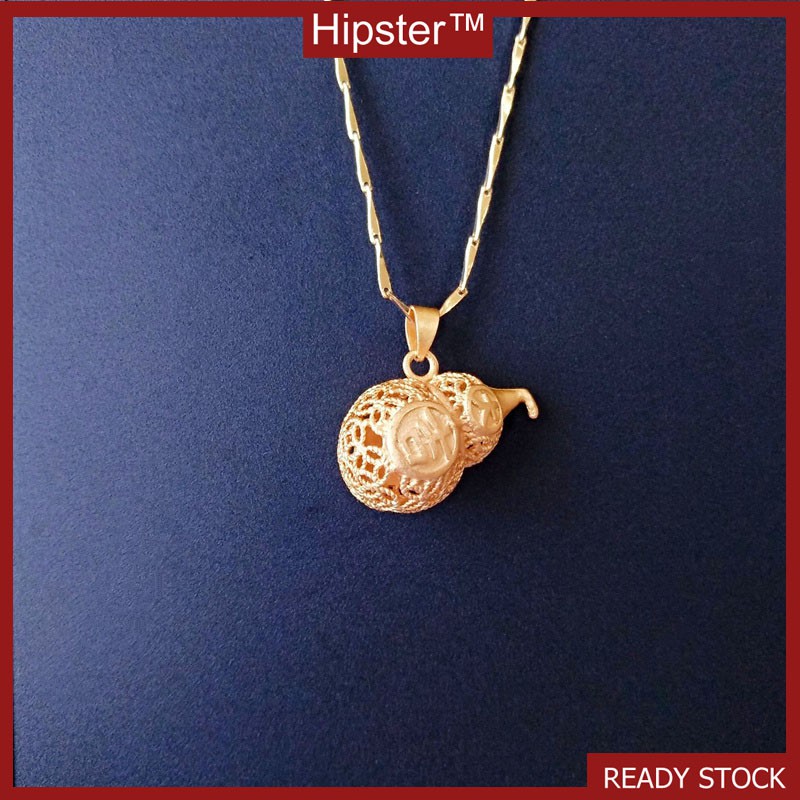 Fashionable Golden Hollow Calabash Pendent Simple Graceful Clavicle Chain