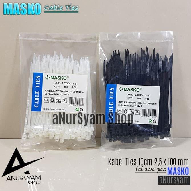 

Kabel Ties 10 cm MASKO (Isi 100 pcs) Kabel Tis 2.5x100mm MASKO anursy44 Diminati Banget