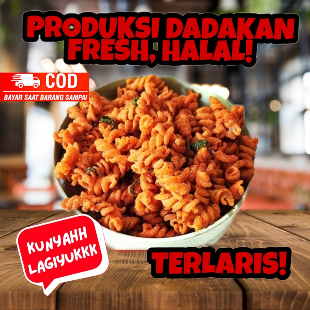 

Makaroni spiral kriwil pedas gurih