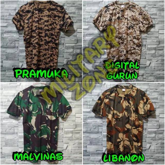 Termurah    GROSIR BAJU KAOS LORENG LENGAN PENDEK TACTICAL CAMO OBLONG MURAH BANDUNG ARMY LAPANGAN