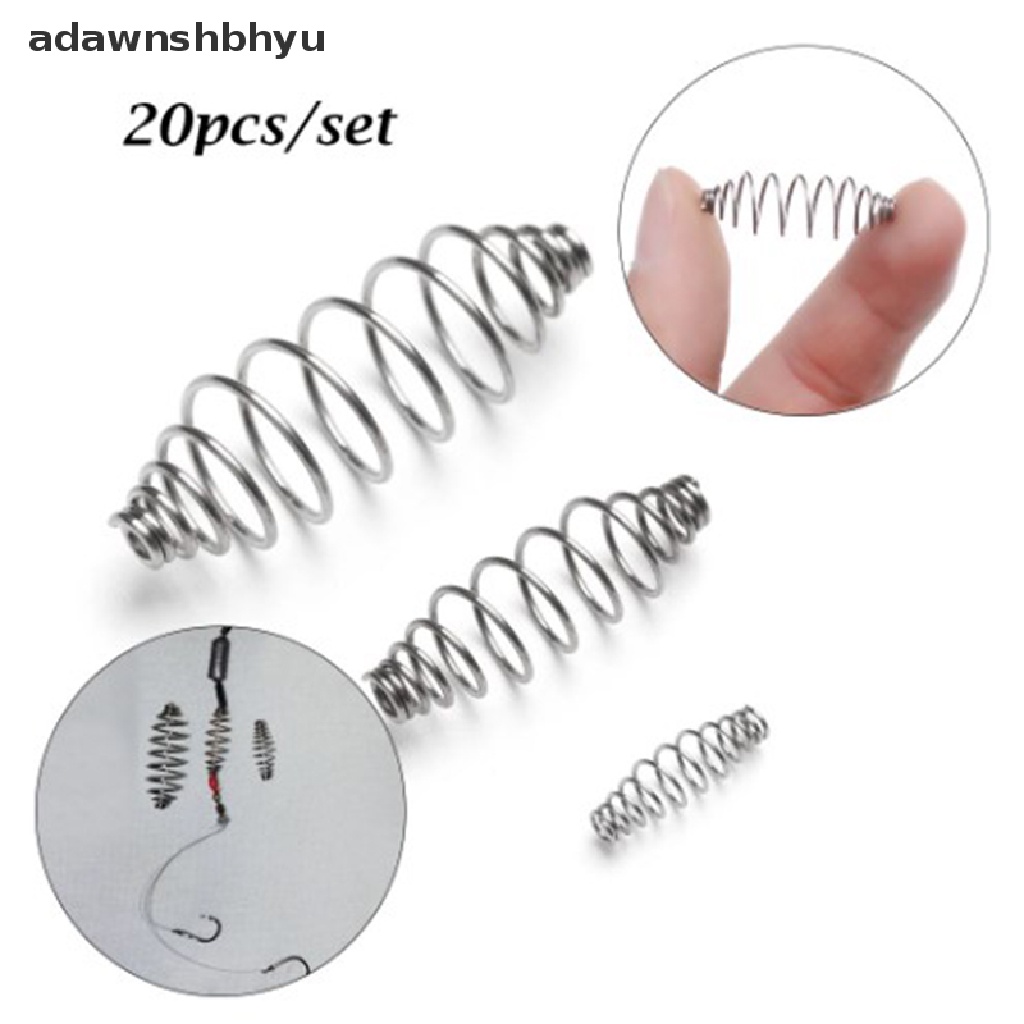 Adawnshbhyu 20Pcs 304stainless Steel Bentuk Olive Spring Bait Feeder Pengumpan Pemancingan Ikan Gurame