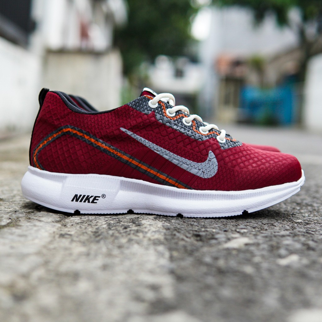 MS - Sepatu Sneakers Olahraga Pria Nike Ultra Merah Kasual Shoes Sport Cowok Jogging Running Lari