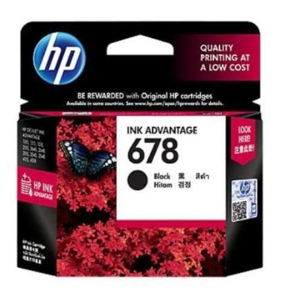 ink advantage cartridge hp 678 black cz107aa for printer 1515 1015 10181518 2545 2548 2645 2648 3515 3545 3548 4515 4518 4645 original - Tinta hitam