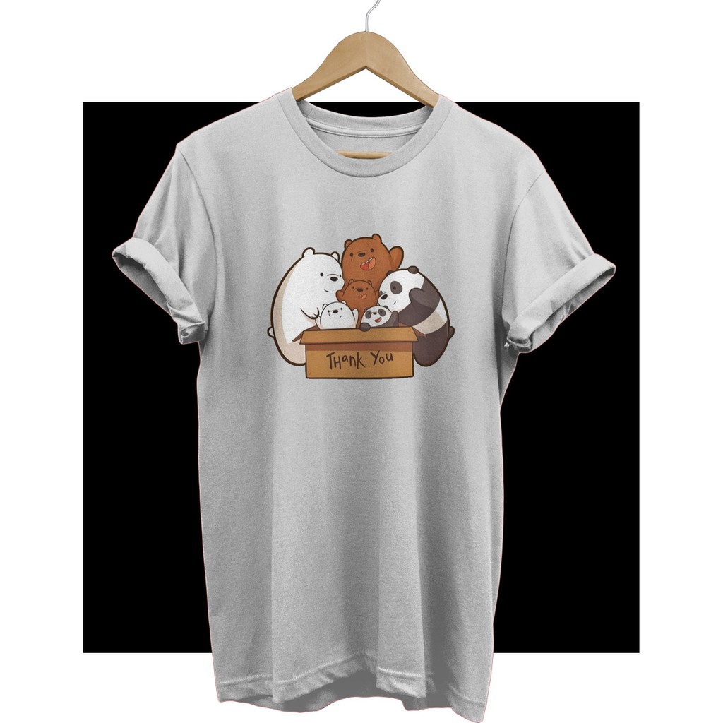 KAOS WE BARE BEARS BOBA 08 - KAOS WE BARE BEARS HUG - KAOS WEBAREBEARS PELUK - BAJU BEAR ANAK DEWASA