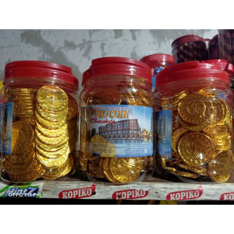 

Permen coklat yuro coklat koin yuro chocolate coin koin coklat emas isi 125pcs