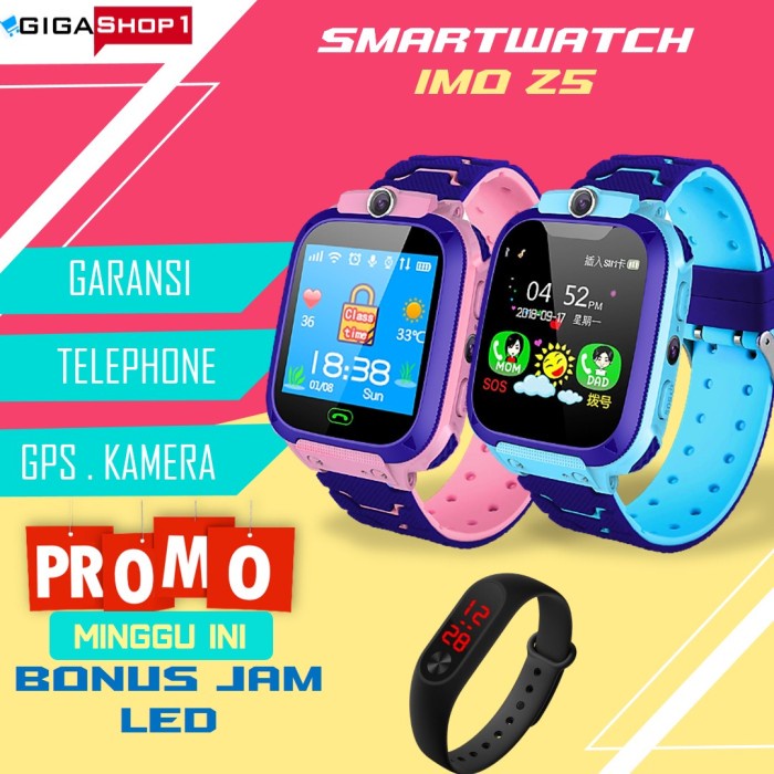 Jam Tangan  Jam Tangan Anak Imo Imoo Aimo Z5 Smartwatch Imoo Emo Pintar Anak Murah - Biru Muda Anak 