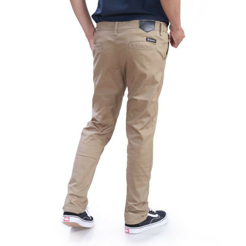 CELANA CINO Panjang Pria  Slimfit KERJAHARIAN Santai Casual Formal Hitam Abu Cream Mocca Size 27-38