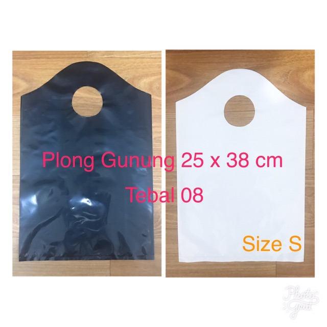 Tas Plong PE Gunung Dove Putih Hitam tas plong gunung 25x38 25 x 38
