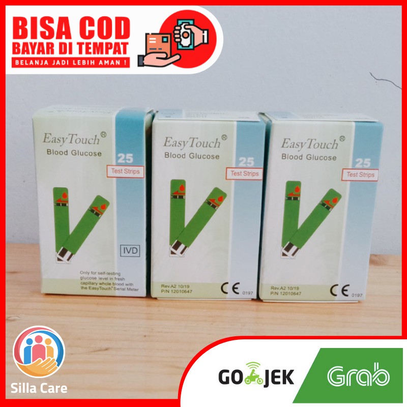 EASY TOUCH GULA DARAH STRIP STIK GDS GLUCOSE EASYTOUCH ISI 25 TEST STRIPS