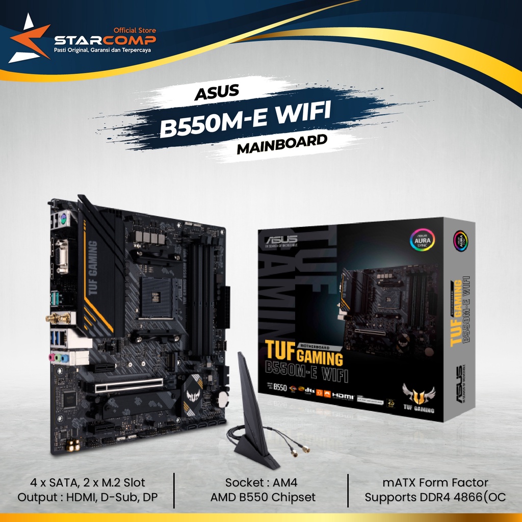 ASUS TUF Gaming B550M-E Wifi AM4 mATX B550 Motherboard