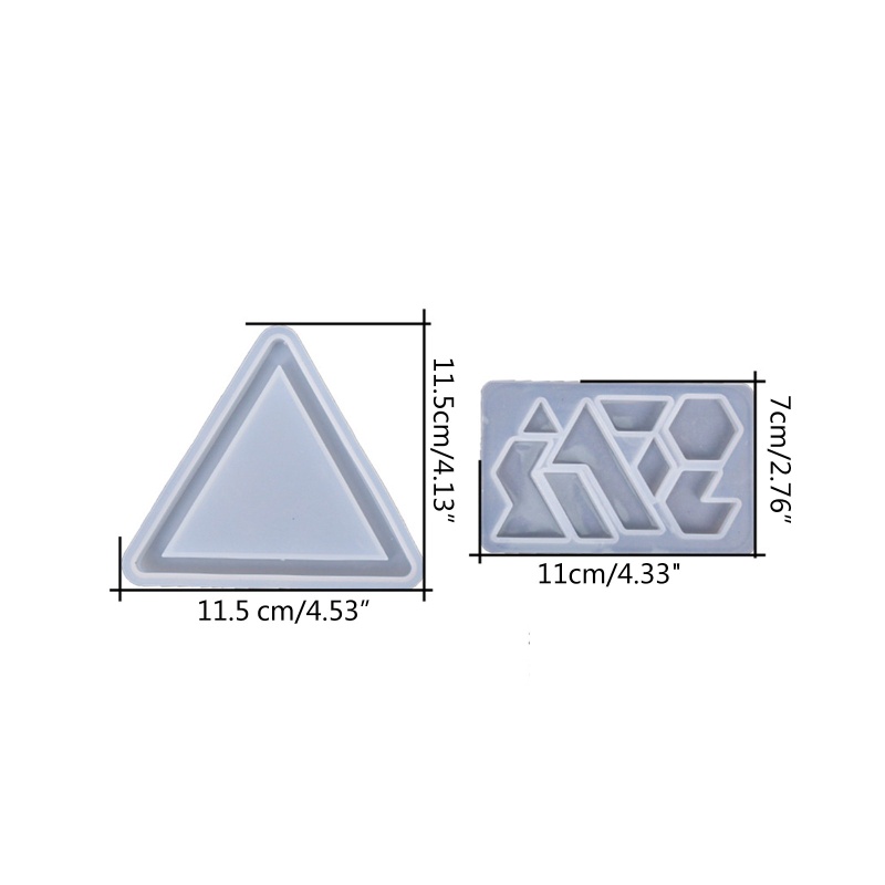 Siy 2pcs Cetakan Puzzle Tangram Epoxy Resin Bahan Silikon Untuk Edukasi Anak