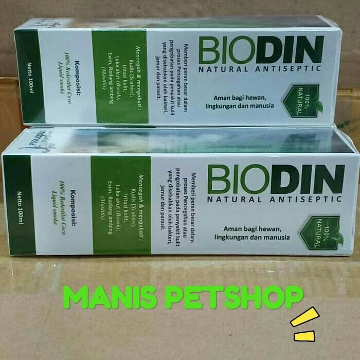 kandang-disinfektan- obat antiseptic biodine spray 100 ml obat luka jamur borok demodek dsb