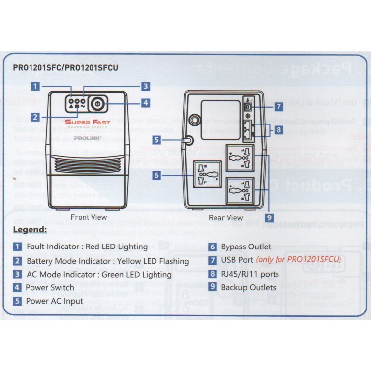 UPS Prolink PRO1201SFCU 1200VA with AVR &amp; USB Port GARANSI RESMI