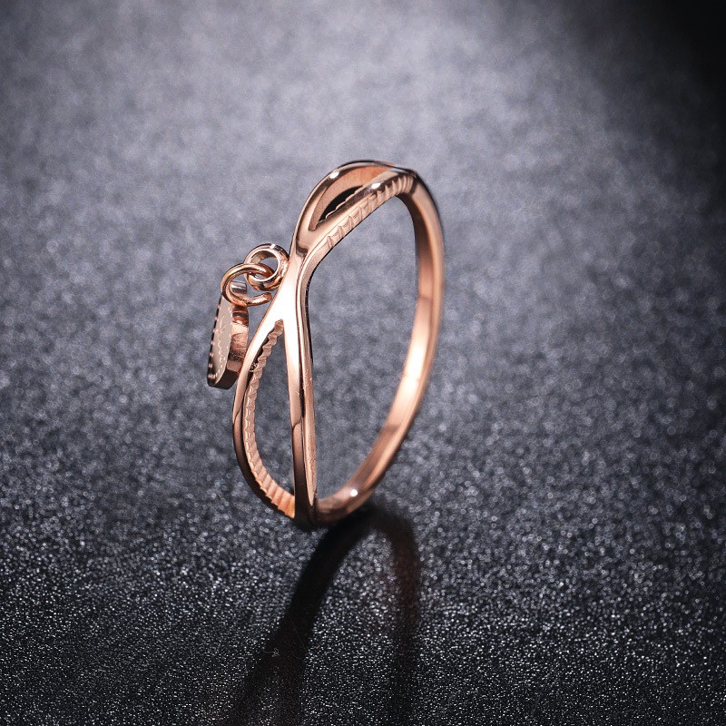 Cincin Titanium Mini Korea fashion cewek Wanita CK074 motif love elegant