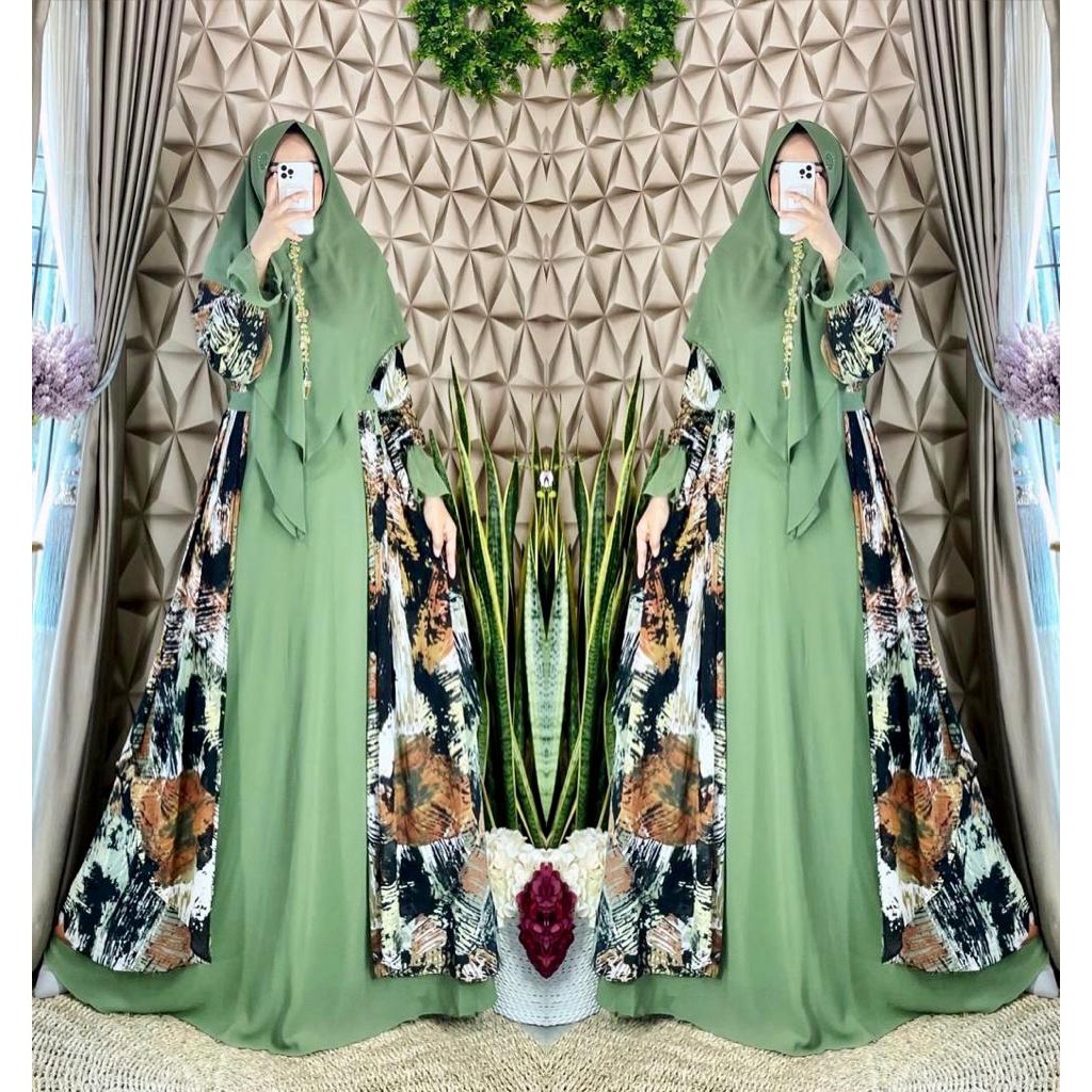 Set syari Humaira ori Poppy Syari