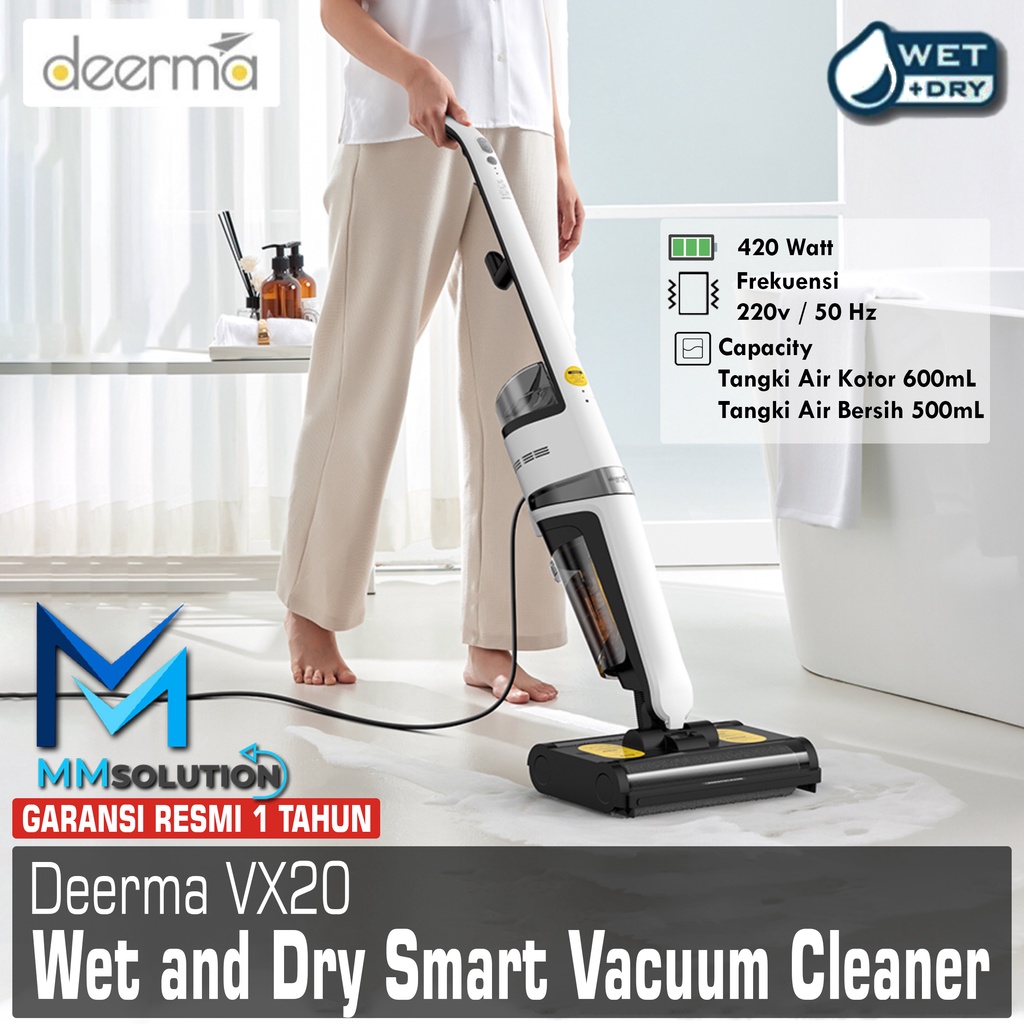 Deerma VX20 Wet Dry Smart Vacuum Cleaner dual Shaft Penyedot Debu