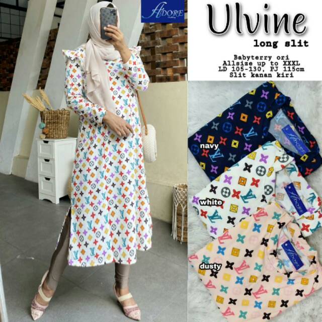 Ulvine Long Slit Bahan Babyterry