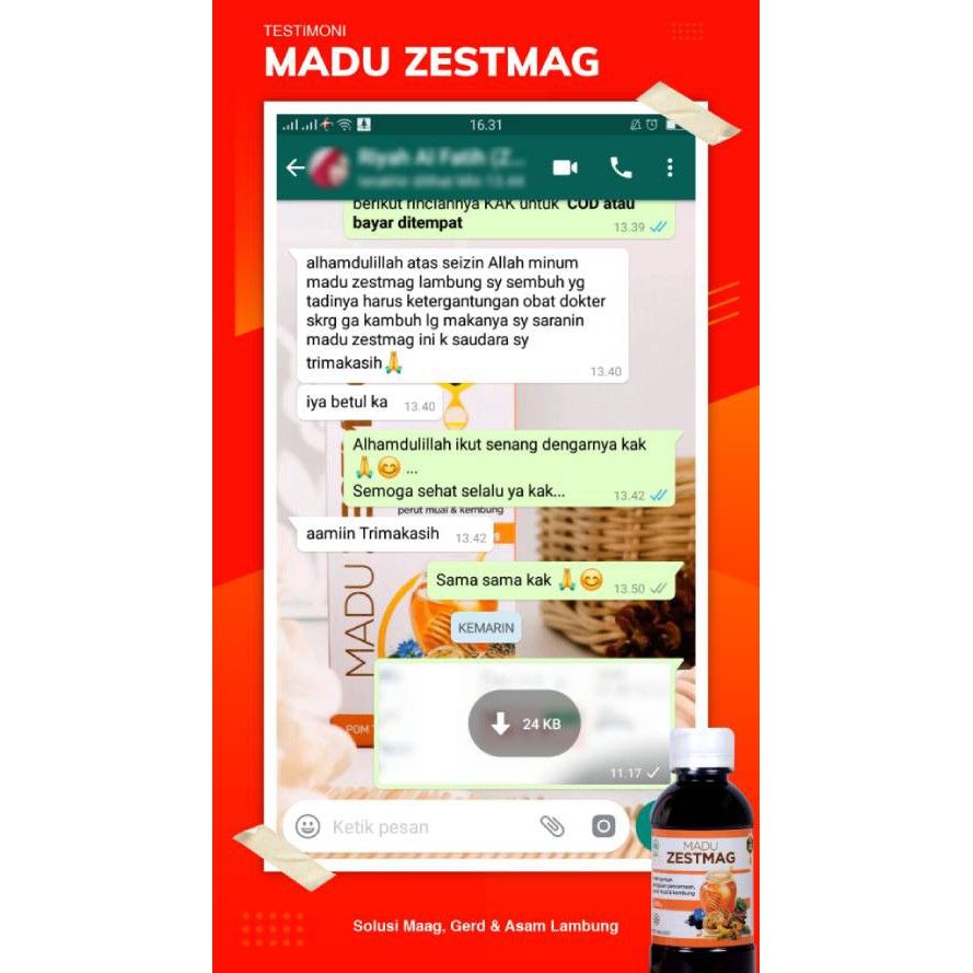 Zetsmag Madu Zestmag Asli 100% Obat Asam Lambung -Zestmag Original - Zetmag Madu Asam Lambung Ampuh