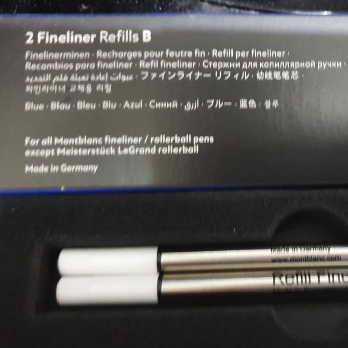 

OPEN RESSELER Refill Fineliner MontBlanc (B) Mystery Black / Pacific Blue