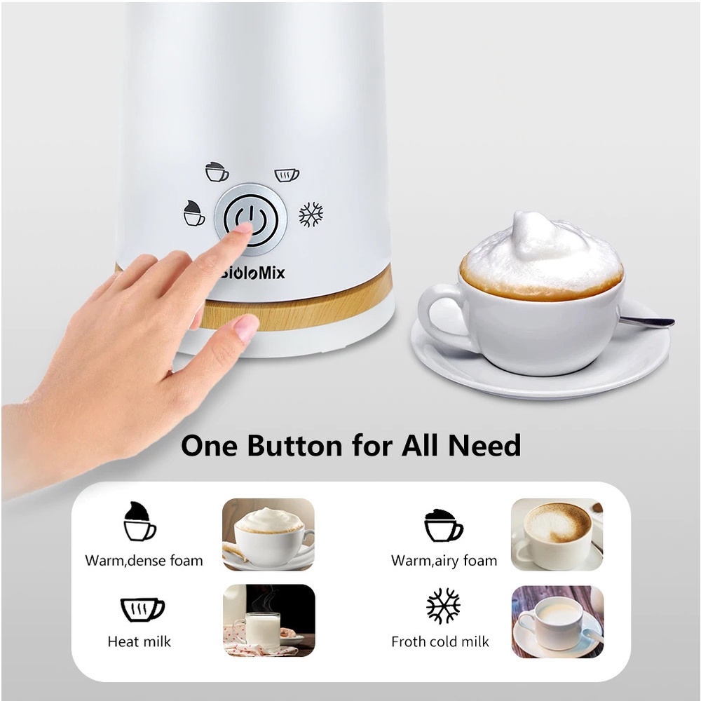 Biolomix Teko Pembuat Buih Susu Milk Frother Foam Maker - BN11 - White