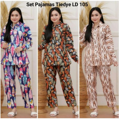 TIE DYE SET PAJAMAS ONE SET PAJAMAS TIE DYE//PAJAMAS KATUN RAYON TIE DYE